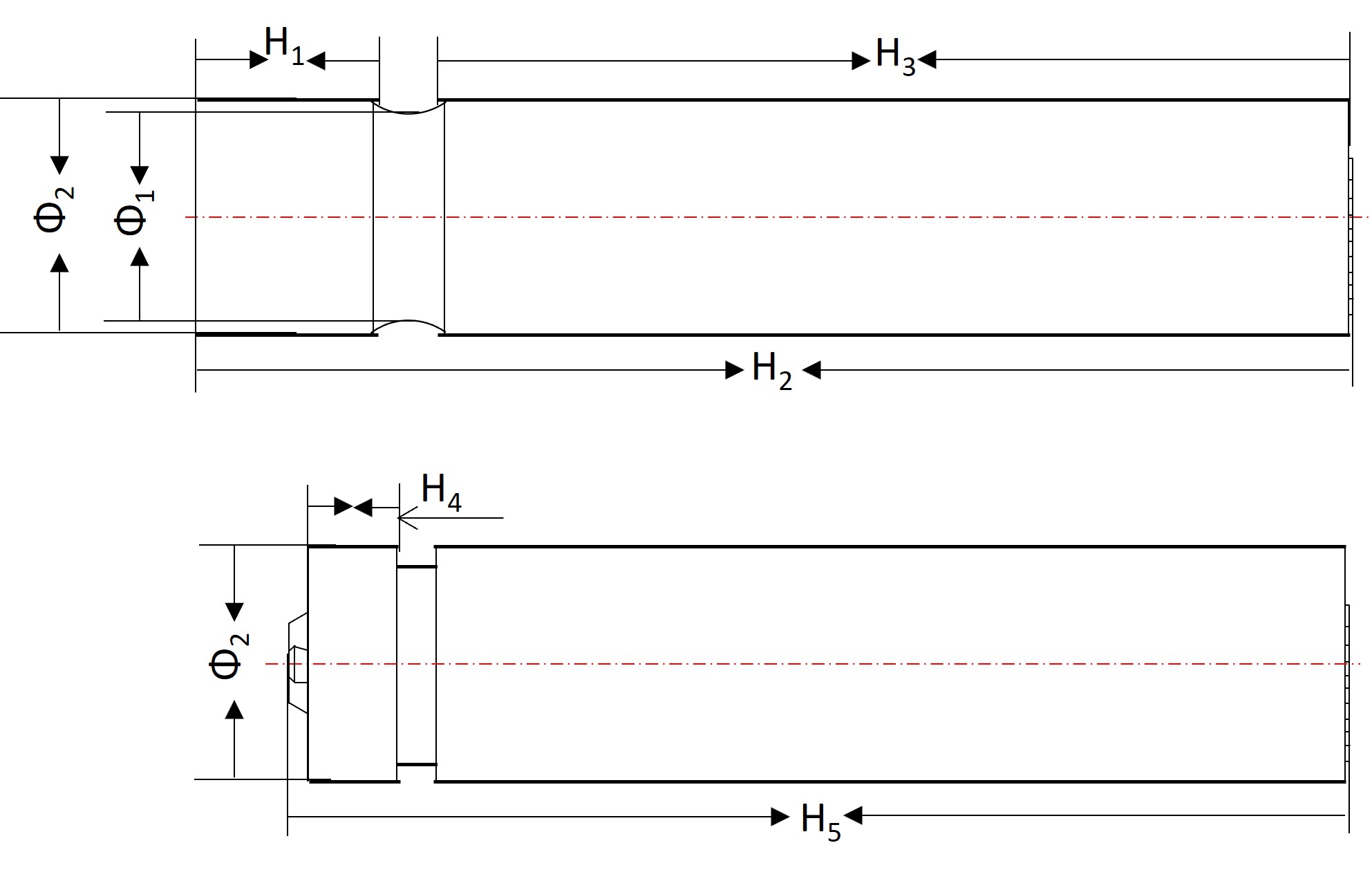 Fig. 2. The sketch of an as received 18650 stainless steel (SS) shell and crimped cell